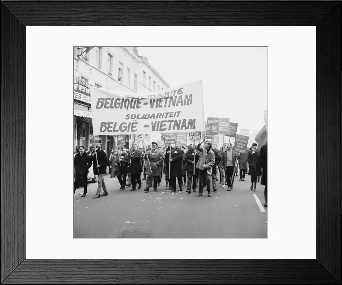 Framed Print : Brussels Demonstration