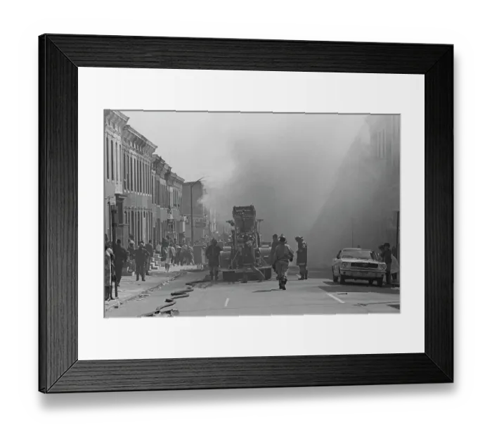 Framed Print : Baltimore Riots