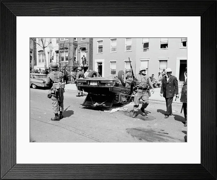 Framed Print : 1968 Washington Riots Framed Print : 1968 Washington Riots