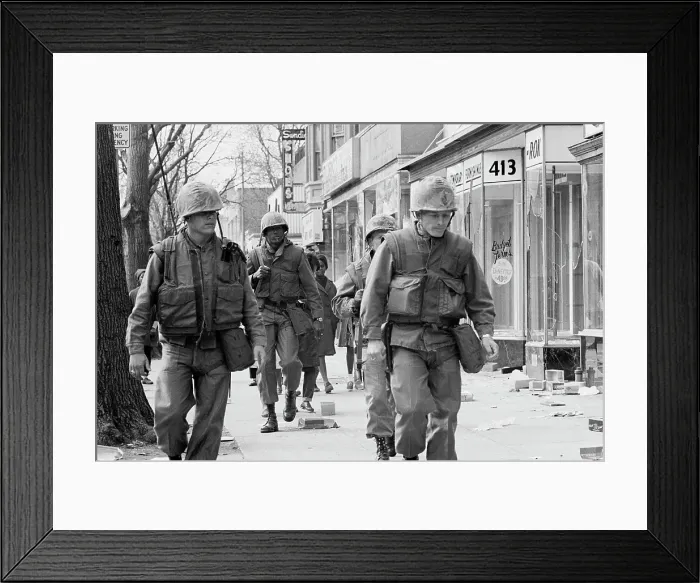 Framed Print : 1968 Washington Riots
