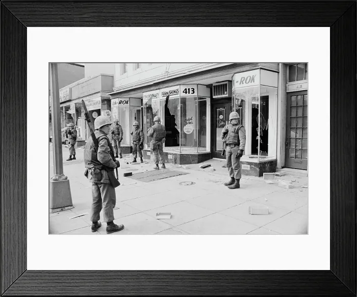 Framed Print : 1968 Washington Riots Framed Print : 1968 Washington Riots