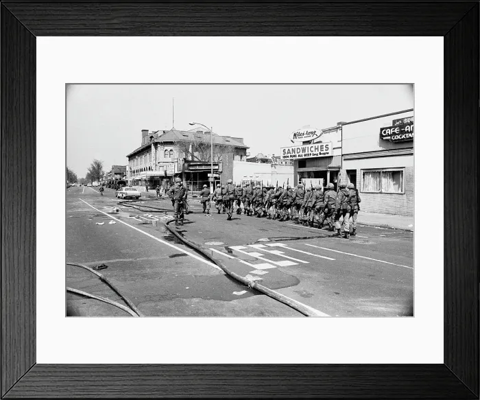Framed Print : 1968 Washington Riots Framed Print : 1968 Washington Riots