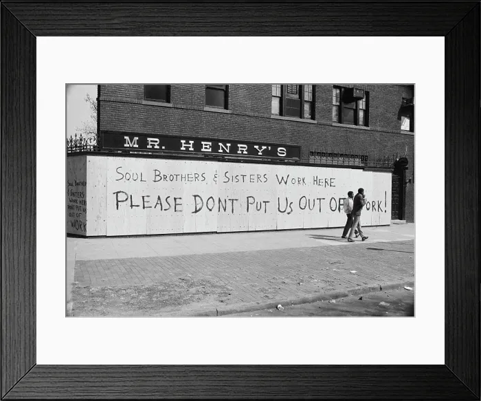 Framed Print : 1968 Washington Riots Framed Print : 1968 Washington Riots