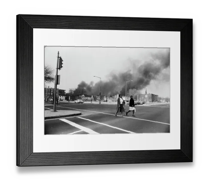 Framed Print : 1968 Washington Riots Framed Print : 1968 Washington Riots