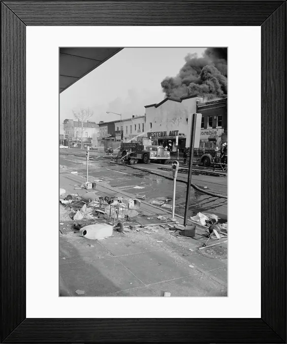 Framed Print : 1968 Washington Riots Framed Print : 1968 Washington Riots