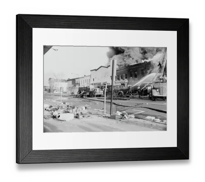 Framed Print : 1968 Washington Riots Framed Print : 1968 Washington Riots