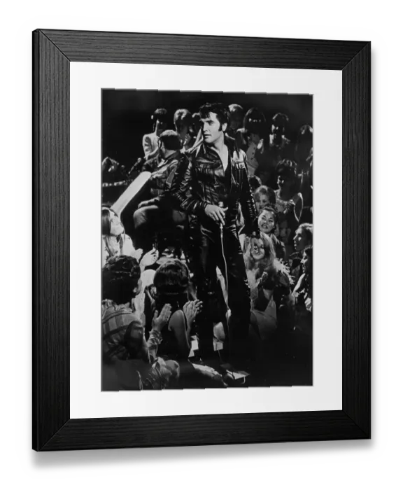 Framed Print : Rock and roll musician Elvis Presley performing on the Elvis comeback TV special Framed Print : Rock and roll musician Elvis Presley performing on the Elvis comeback TV special