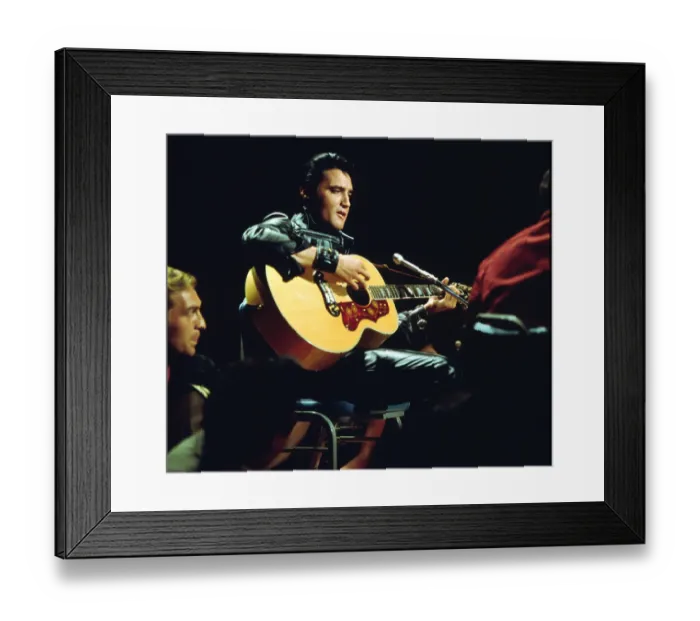 Framed Print : Rock and roll musician Elvis Presley performing Framed Print : Rock and roll musician Elvis Presley performing