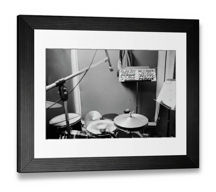 Framed Print : Pretty Purdie's Drum Kit