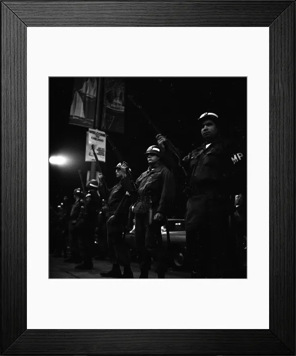 Framed Print : A Line Of Military Officers At The DNC In 68 Framed Print : A Line Of Military Officers At The DNC In 68