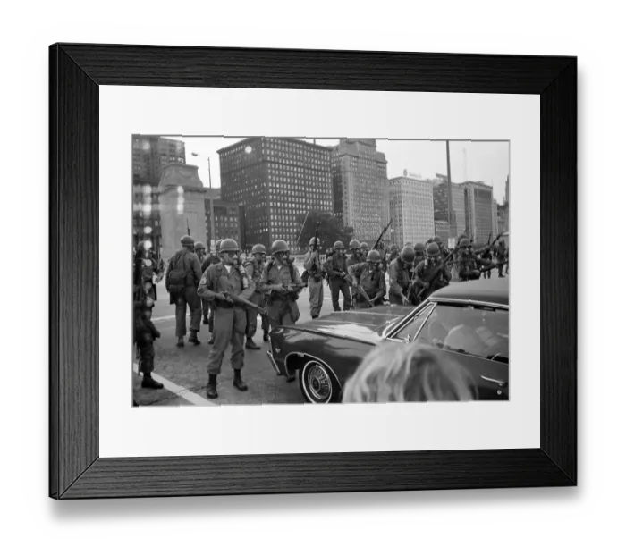 Framed Print : A Line Of Military Officers At The DNC In 68 Framed Print : A Line Of Military Officers At The DNC In 68