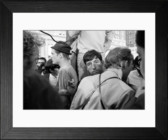 Framed Print : Tom Hayden At The DNC In 68 Framed Print : Tom Hayden At The DNC In 68