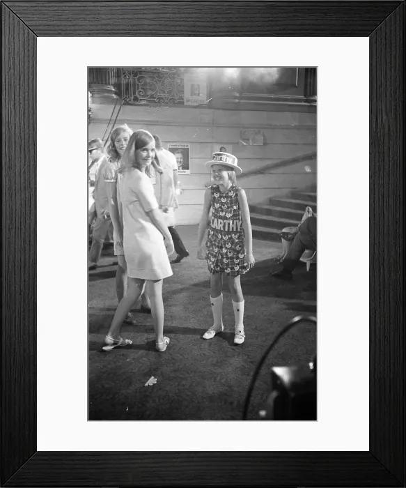 Framed Print : MCarthy Supporters At The DNC In 68 Framed Print : MCarthy Supporters At The DNC In 68