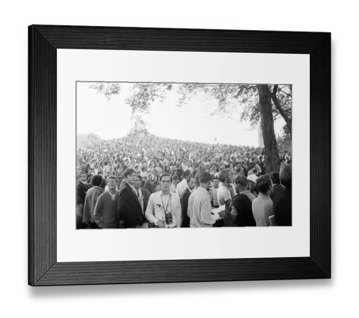 Framed Print : Protestors Congregate During The 68 DNC Framed Print : Protestors Congregate During The 68 DNC