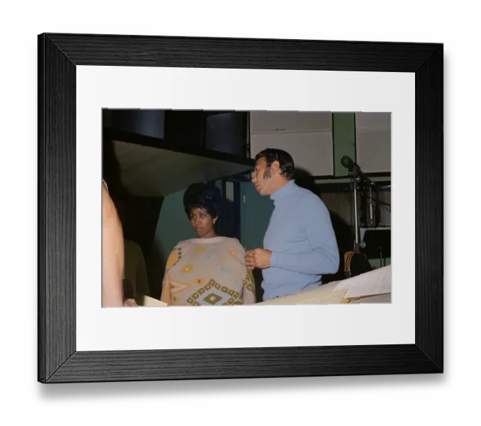 Framed Print : Aretha Franklin In The Studio