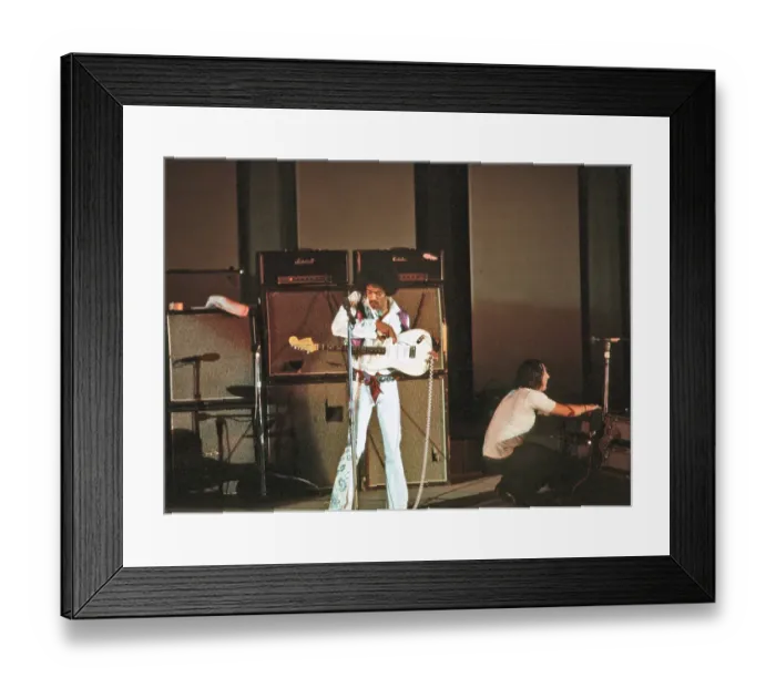 Framed Print : Jimi Hendrix Performing