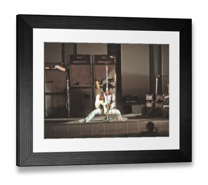Framed Print : Jimi Hendrix Performing