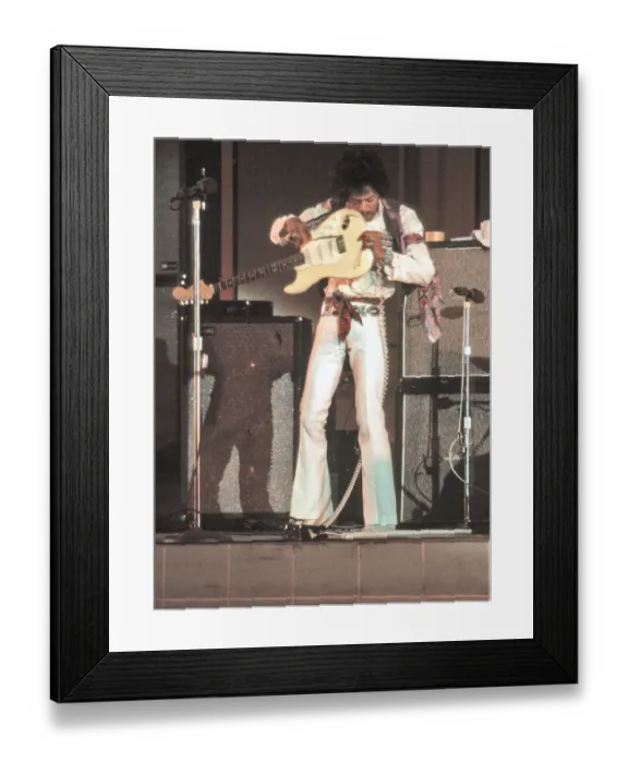 Framed Print : Jimi Hendrix Performing