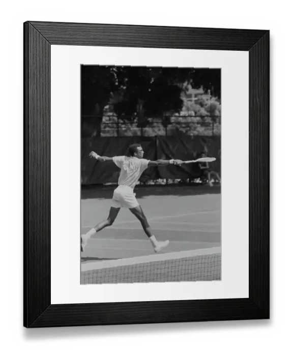 Framed Print : 1968 U.S. Open - Arthur Ashe In Action