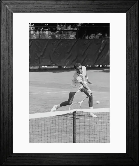 Framed Print : 1968 U.S. Open - Arthur Ashe In Action Framed Print : 1968 U.S. Open - Arthur Ashe In Action