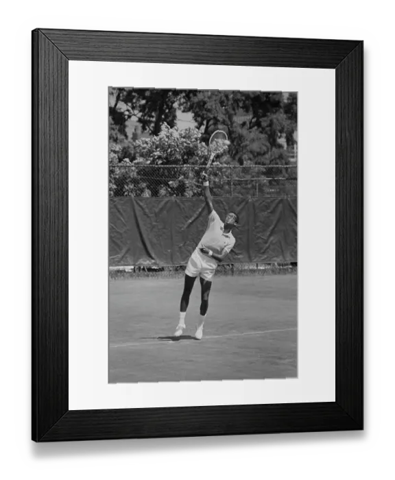 Framed Print : 1968 U.S. Open - Arthur Ashe In Action