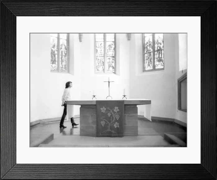 Framed Print : Jim Morrison Of The Doors Visits A Church In Germany
