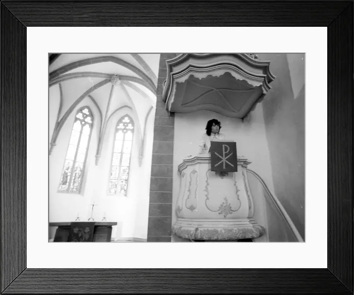 Framed Print : Jim Morrison Of The Doors Visits A Church In Germany Framed Print : Jim Morrison Of The Doors Visits A Church In Germany