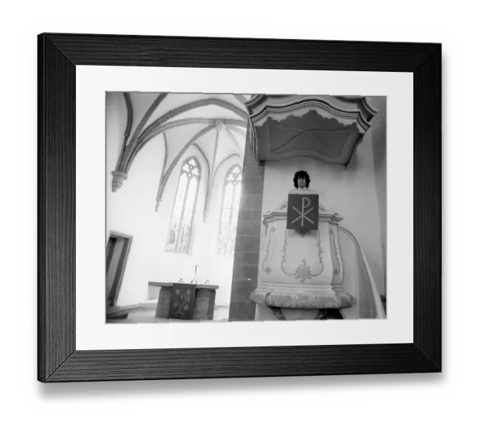 Framed Print : Jim Morrison Of The Doors Visits A Church In Germany Framed Print : Jim Morrison Of The Doors Visits A Church In Germany
