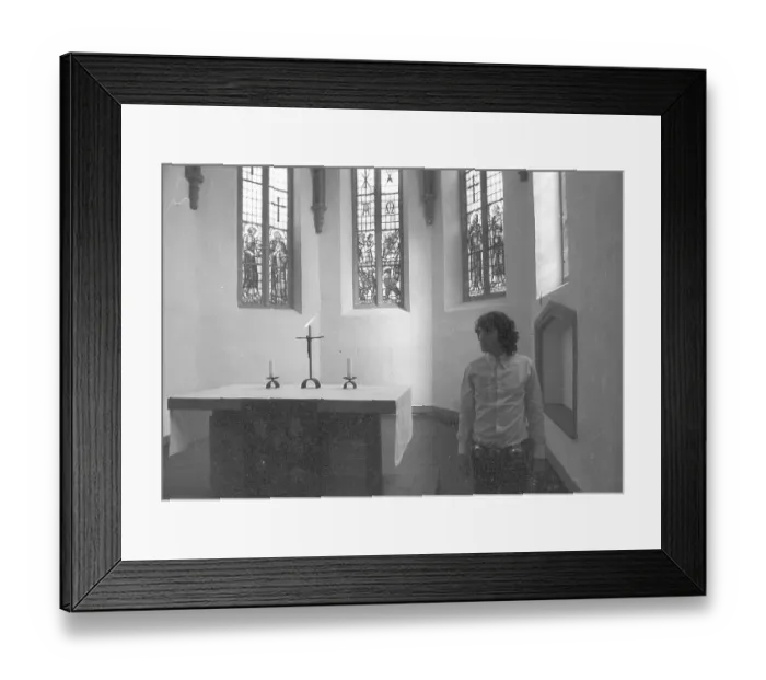 Framed Print : Jim Morrison Of The Doors Visits A Church In Germany Framed Print : Jim Morrison Of The Doors Visits A Church In Germany