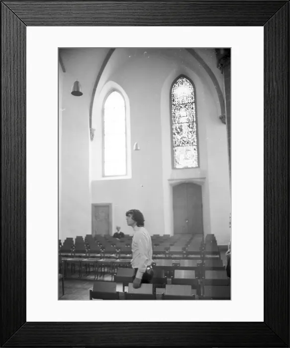 Framed Print : Jim Morrison Of The Doors Visits A Church In Germany Framed Print : Jim Morrison Of The Doors Visits A Church In Germany