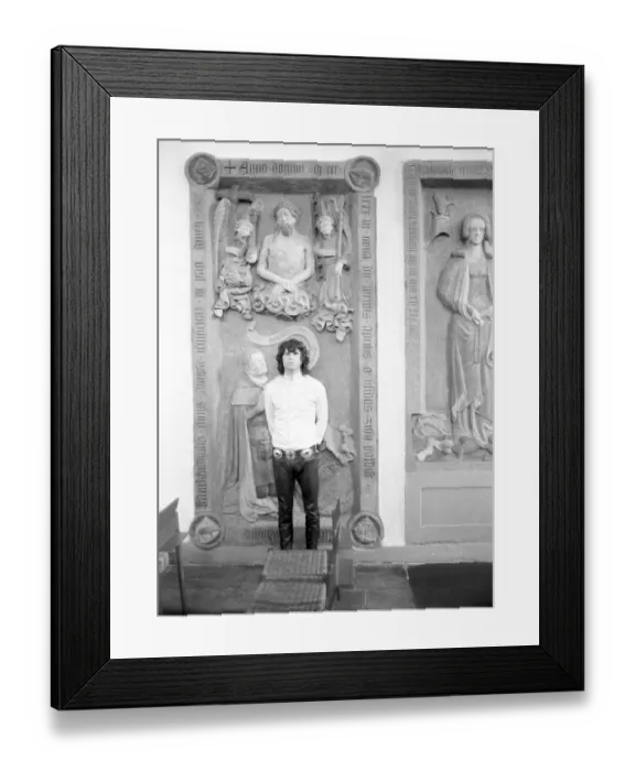 Framed Print : Jim Morrison Of The Doors Visits A Church In Germany Framed Print : Jim Morrison Of The Doors Visits A Church In Germany