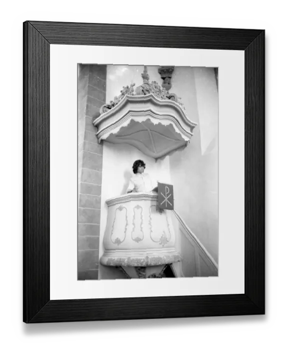 Framed Print : Jim Morrison Of The Doors Visits A Church In Germany Framed Print : Jim Morrison Of The Doors Visits A Church In Germany