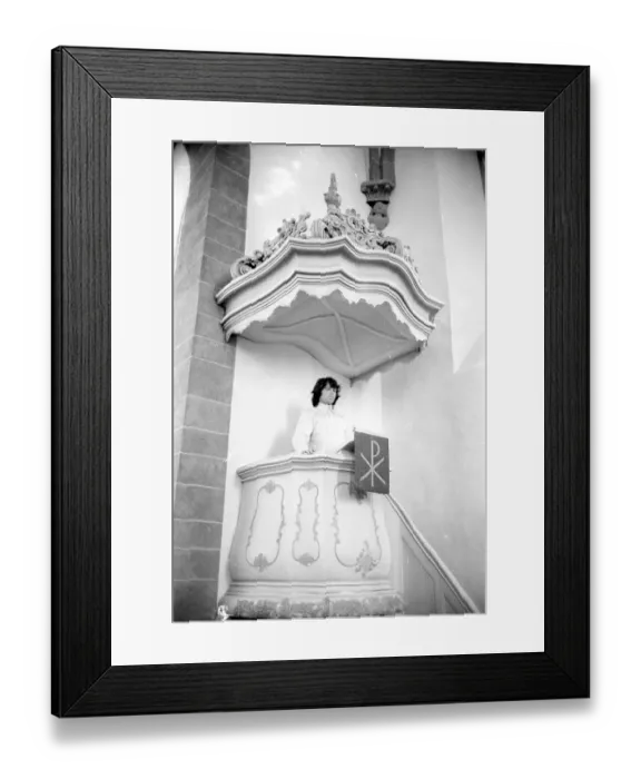 Framed Print : Jim Morrison Of The Doors Visits A Church In Germany