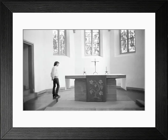 Framed Print : Jim Morrison Of The Doors Visits A Church In Germany
