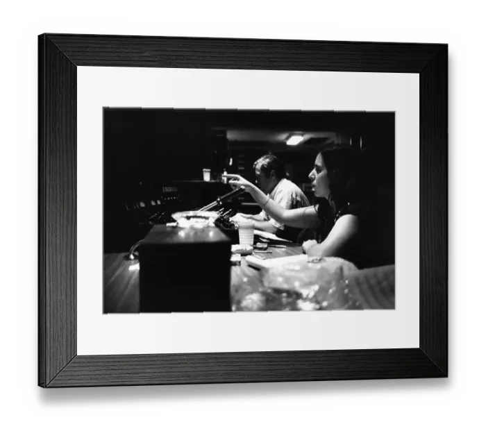 Framed Print : Nyro & Sondheim Recording Framed Print : Nyro & Sondheim Recording