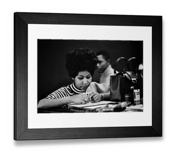 Framed Print : Recording of Aretha Franklin's Album This Girl's in Love with You At Atlantic Studios Framed Print : Recording of Aretha Franklin's Album This Girl's in Love with You At Atlantic Studios