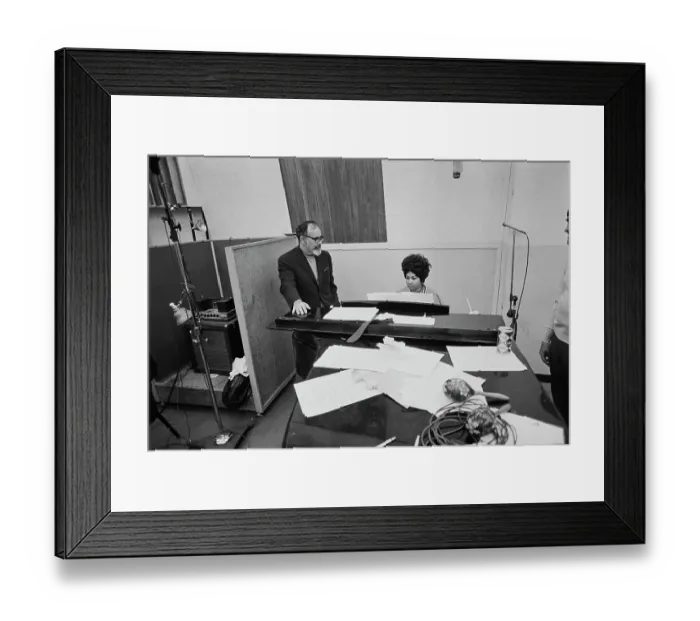 Framed Print : Recording of Aretha Franklin's Album This Girl's in Love with You At Atlantic Studios Framed Print : Recording of Aretha Franklin's Album This Girl's in Love with You At Atlantic Studios