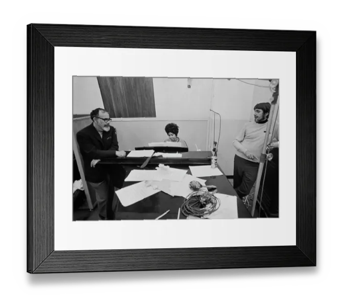 Framed Print : Recording of Aretha Franklin's Album This Girl's in Love with You At Atlantic Studios Framed Print : Recording of Aretha Franklin's Album This Girl's in Love with You At Atlantic Studios