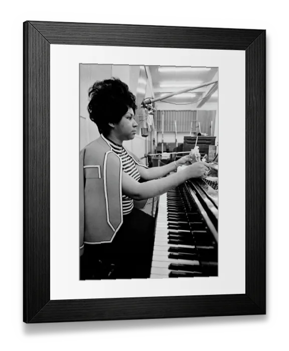 Framed Print : Recording of Aretha Franklin's Album This Girl's in Love with You At Atlantic Studios Framed Print : Recording of Aretha Franklin's Album This Girl's in Love with You At Atlantic Studios