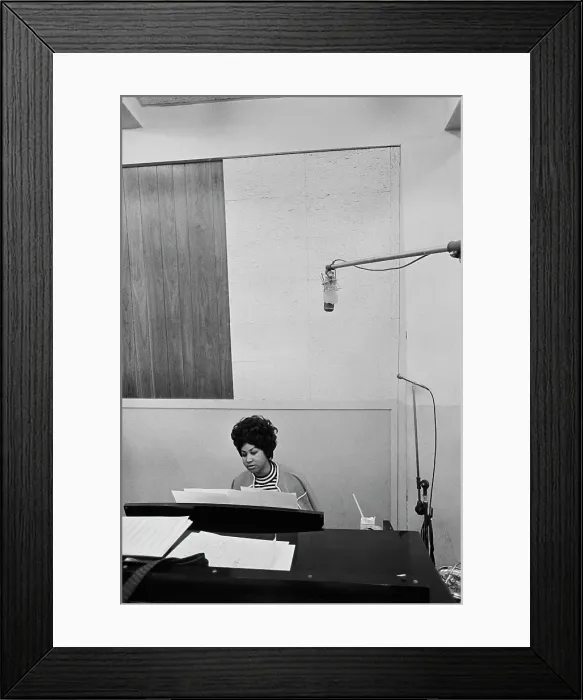 Framed Print : Recording of Aretha Franklin's Album This Girl's in Love with You At Atlantic Studios Framed Print : Recording of Aretha Franklin's Album This Girl's in Love with You At Atlantic Studios