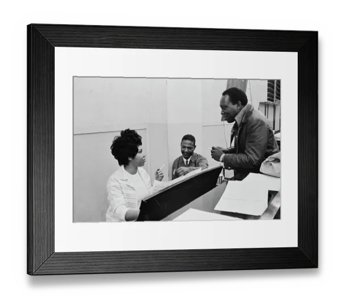 Framed Print : Recording of Aretha Franklin's Album This Girl's in Love with You At Atlantic Studios Framed Print : Recording of Aretha Franklin's Album This Girl's in Love with You At Atlantic Studios