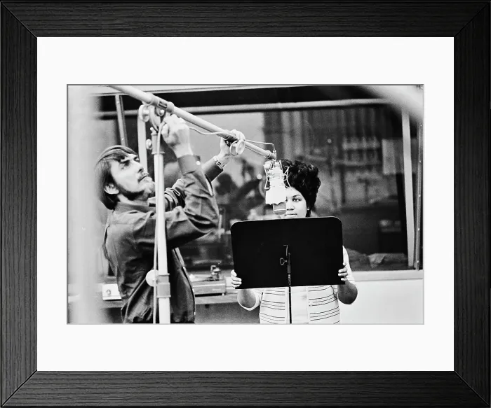 Framed Print : Recording of Aretha Franklin's Album This Girl's in Love with You At Atlantic Studios Framed Print : Recording of Aretha Franklin's Album This Girl's in Love with You At Atlantic Studios