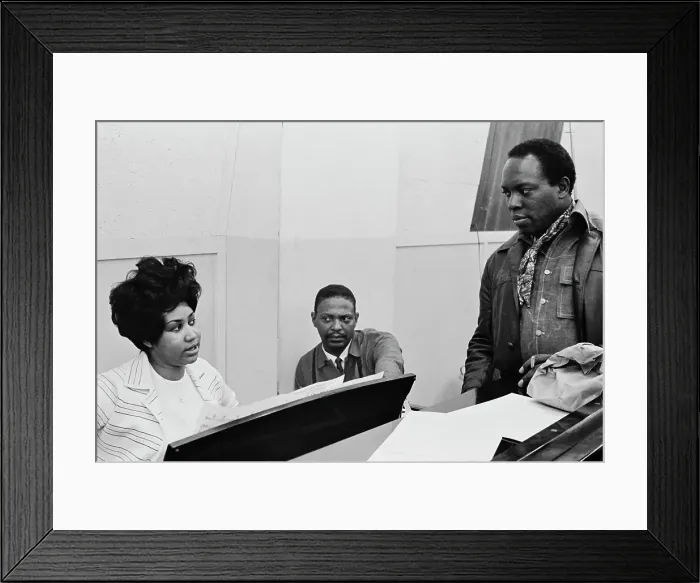 Framed Print : Recording of Aretha Franklin's Album This Girl's in Love with You At Atlantic Studios Framed Print : Recording of Aretha Franklin's Album This Girl's in Love with You At Atlantic Studios