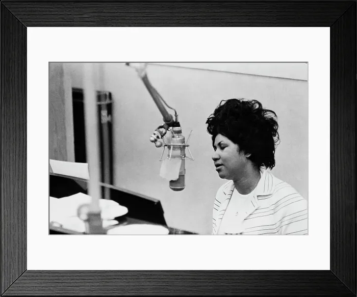 Framed Print : Recording of Aretha Franklin's Album This Girl's in Love with You At Atlantic Studios Framed Print : Recording of Aretha Franklin's Album This Girl's in Love with You At Atlantic Studios