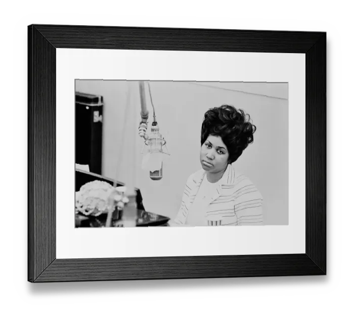 Framed Print : Recording of Aretha Franklin's Album This Girl's in Love with You At Atlantic Studios Framed Print : Recording of Aretha Franklin's Album This Girl's in Love with You At Atlantic Studios