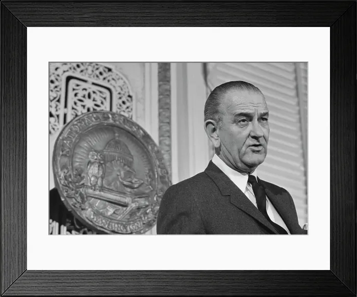 Framed Print : LBJ At The National Press Club, 1969 Framed Print : LBJ At The National Press Club, 1969