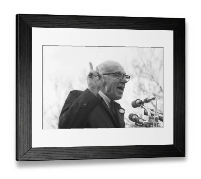 Framed Print : Dr. Spock Protests The War