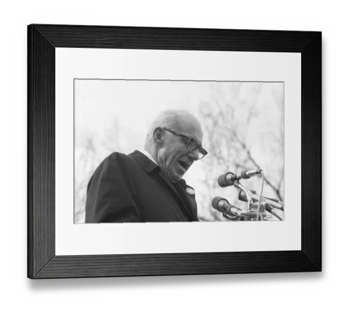 Framed Print : Dr. Spock Protests The War Framed Print : Dr. Spock Protests The War