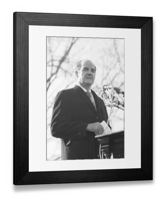 Framed Print : George McGovern Protests The War Framed Print : George McGovern Protests The War