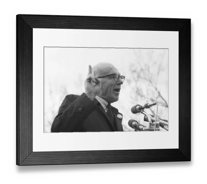 Framed Print : Dr. Spock Protests The War Framed Print : Dr. Spock Protests The War